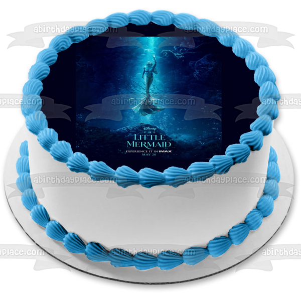 The Little Mermaid Movie Poster with Ariel Edible Cake Topper Image ABPID57669