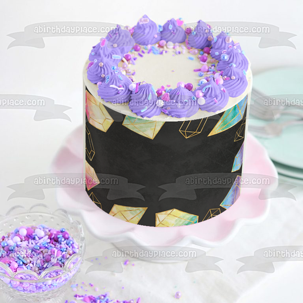 Gemstones Edible Cake Topper Image ABPID57672