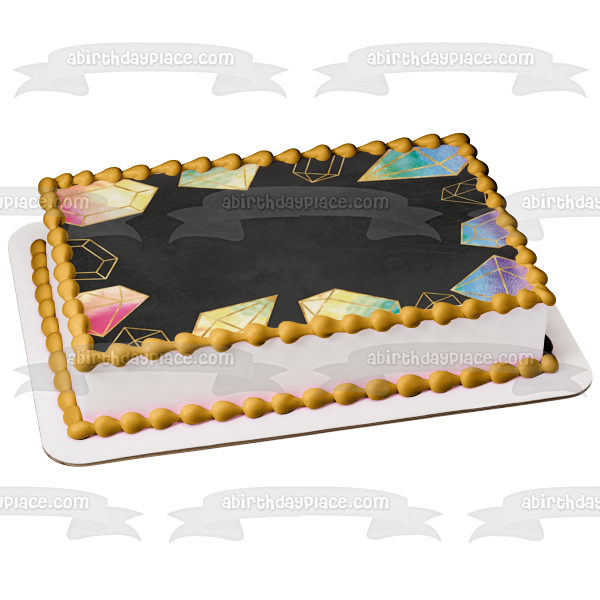 Gemstones Edible Cake Topper Image ABPID57672