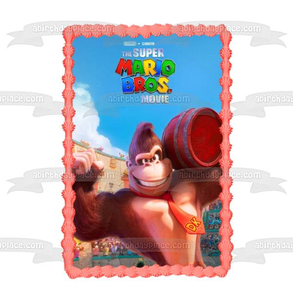 The Super Mario Bros. Movie Donkey Kong Edible Cake Topper Image ABPID57631