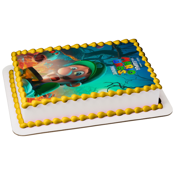 The Super Mario Bros. Movie Luigi Edible Cake Topper Image ABPID57639