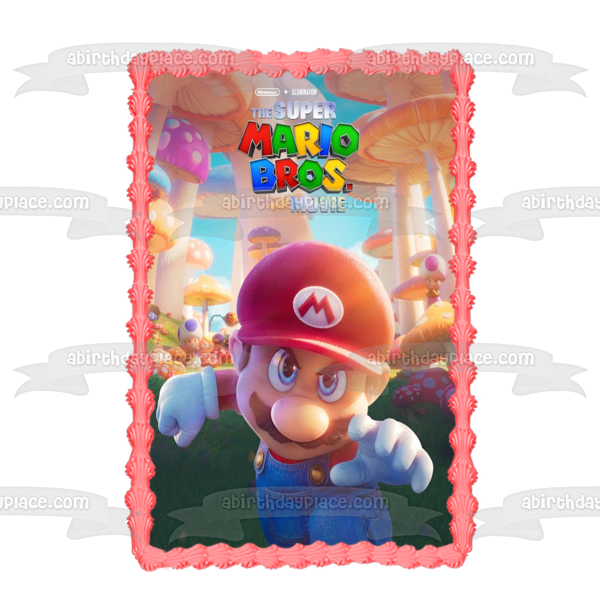 Decoración comestible para tarta de la película Super Mario Bros. Imagen ABPID57632 