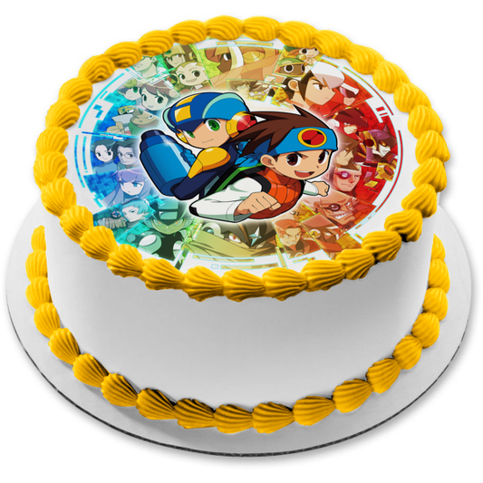 Mega Man Battle Network Lan Hikari Edible Cake Topper Image ABPID57640
