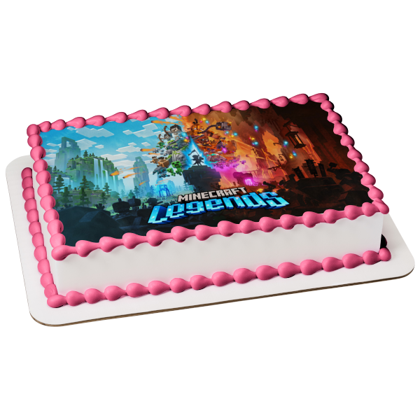 Imagen comestible para decoración de tarta de Minecraft Legends ABPID57634 