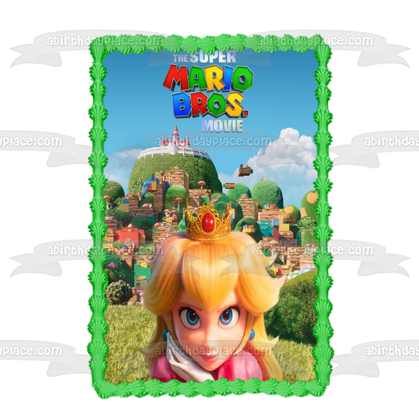The Super Mario Bros. Movie Princess Peach Edible Cake Topper Image ABPID57642