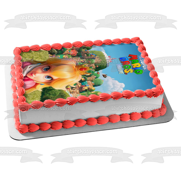 The Super Mario Bros. Movie Princess Peach Edible Cake Topper Image ABPID57642