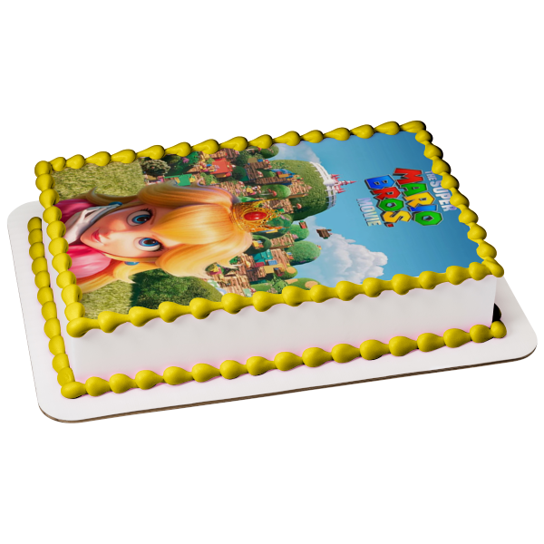 The Super Mario Bros. Movie Princess Peach Edible Cake Topper Image ABPID57642