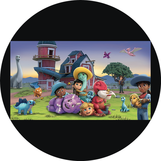 Dino Ranch Jon Min and Miguel Edible Cake Topper Image ABPID57637