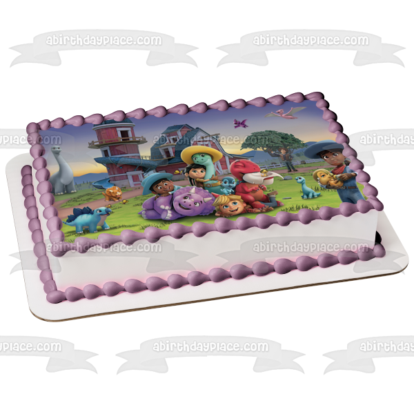 Dino Ranch Jon Min and Miguel Edible Cake Topper Image ABPID57637