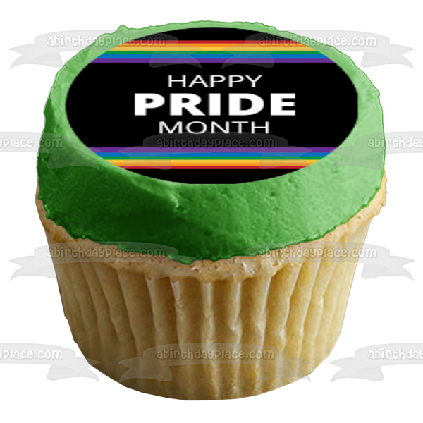 Happy Pride Month Edible Cake Topper Image ABPID57684
