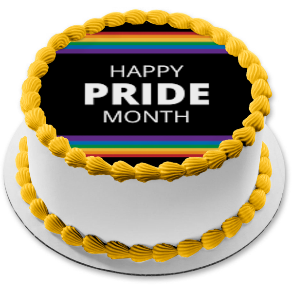 Happy Pride Month Edible Cake Topper Image ABPID57684