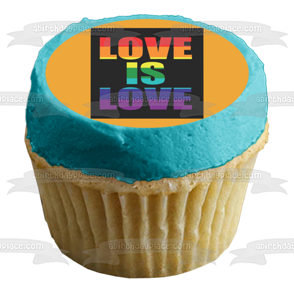 Love Is Love Happy Pride Month Edible Cake Topper Image ABPID57678