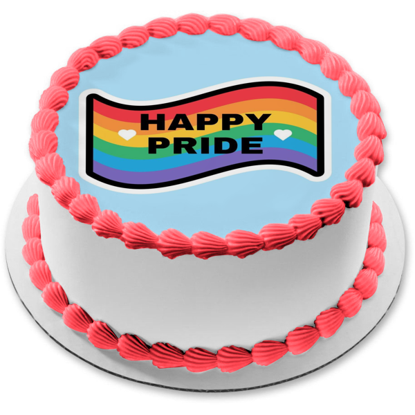 Happy Pride Month Edible Cake Topper Image ABPID57685