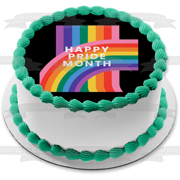 Imagen comestible para decoración de tarta feliz mes del orgullo ABPID57686 