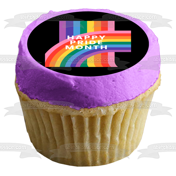 Imagen comestible para decoración de tarta feliz mes del orgullo ABPID57686 