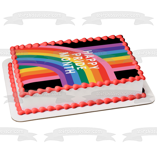 Imagen comestible para decoración de tarta feliz mes del orgullo ABPID57686 