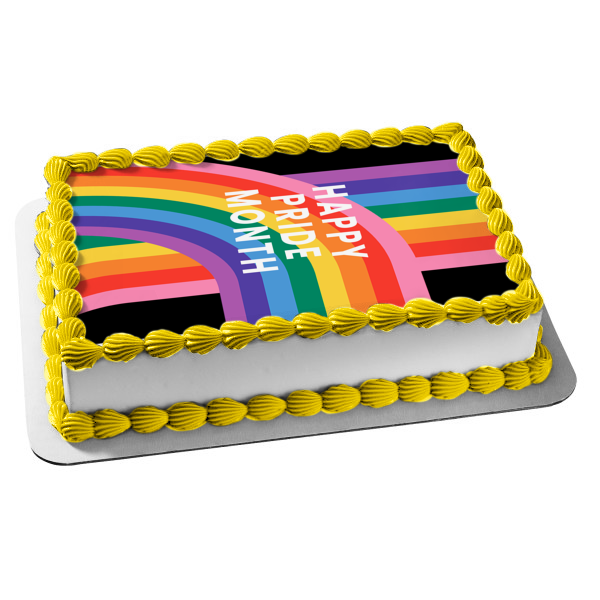 Imagen comestible para decoración de tarta feliz mes del orgullo ABPID57686 