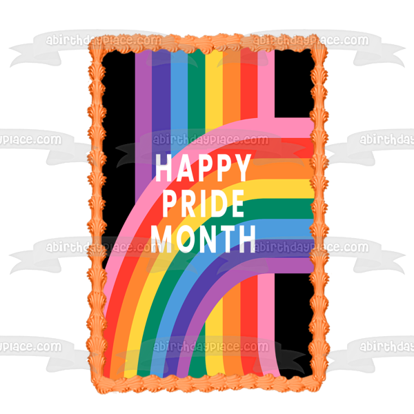 Imagen comestible para decoración de tarta feliz mes del orgullo ABPID57686 