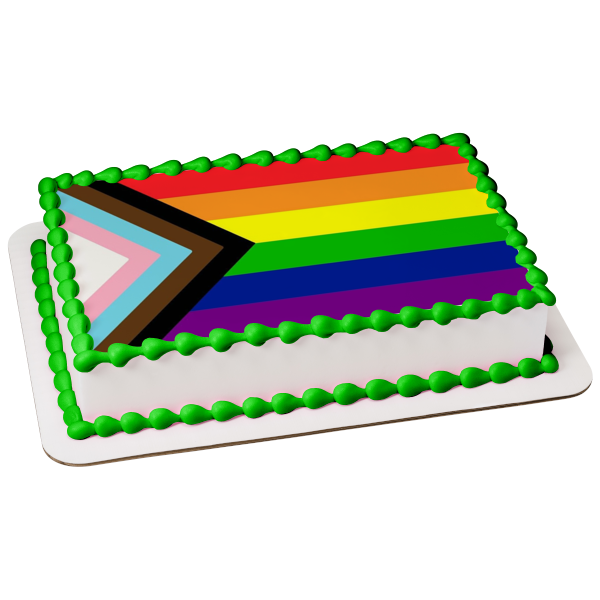 Imagen comestible para tarta con bandera Lgbtqia del mes del orgullo feliz ABPID57680 