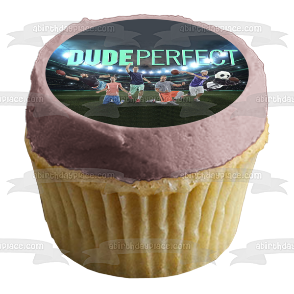 Dude Perfect Tyler Beard Toney Cory Coby Cotton Garrett Purple Hoser Hilbert Cody Tall Guy Jones Edible Cake Topper Image ABPID57690