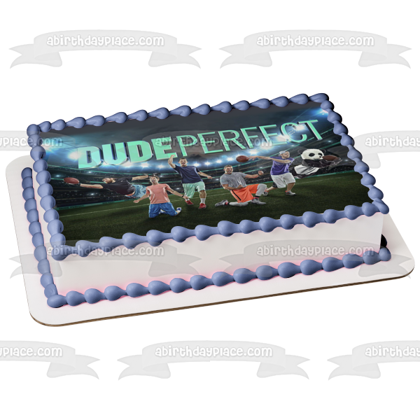 Dude Perfect Tyler Beard Toney Cory Coby Cotton Garrett Purple Hoser Hilbert Cody Tall Guy Jones Edible Cake Topper Image ABPID57690