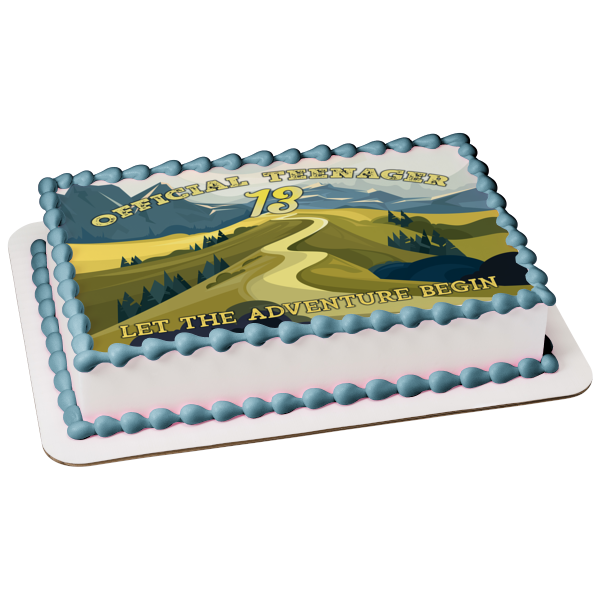 Imagen oficial de decoración comestible para tarta de Adolescente Deja que comience la aventura ABPID57676 