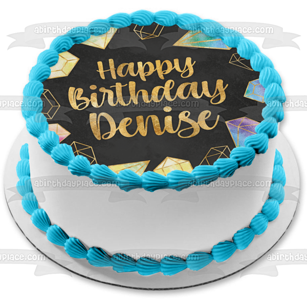 Gemstones Edible Cake Topper Image ABPID57672