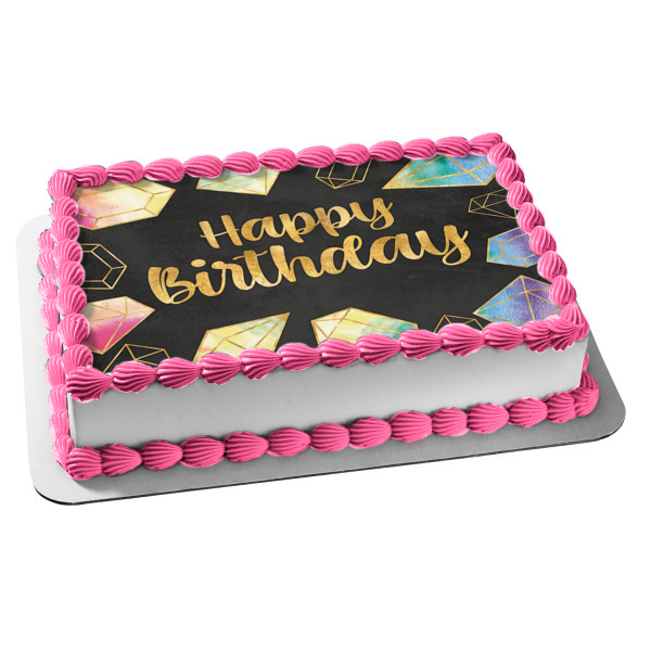 Gemstones Edible Cake Topper Image ABPID57672