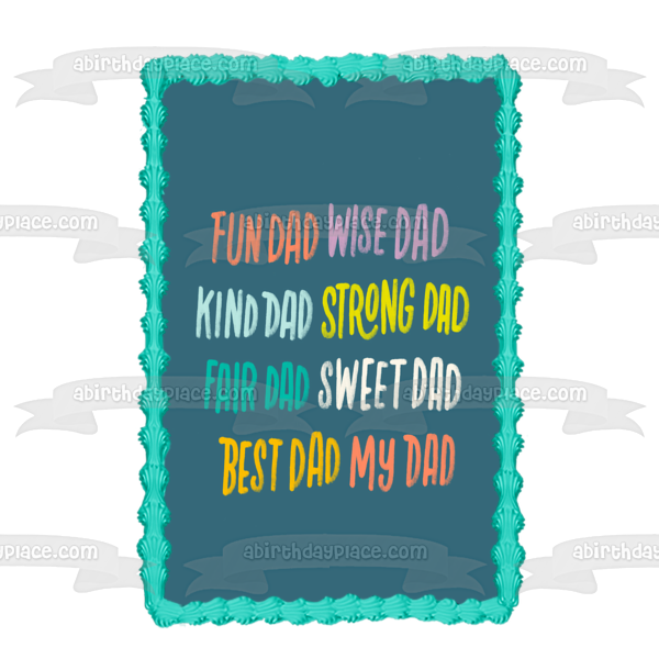 Imagen comestible para decoración de tarta feliz día del padre ABPID57706 