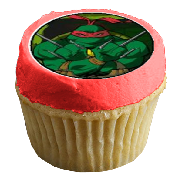 Teenage Mutant Ninja Turtles Logo Donatello Michaelangelo Leonardo and Raphael Tmnt Edible Cupcake Topper Images ABPID08073