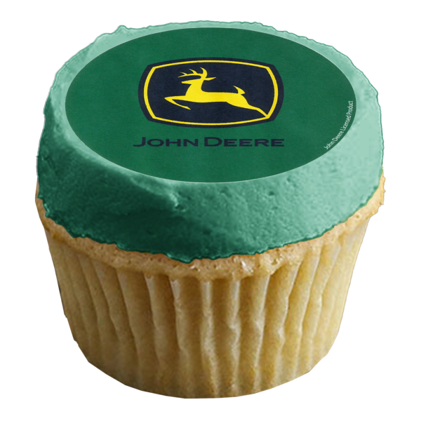John Deere Logo Tractors Edible Cupcake Topper Images ABPID08136