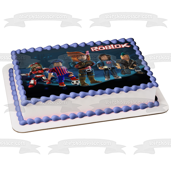 Roblox Pirate Punk Soccer Mecha XBox Edible Cake Topper Image ABPID57733