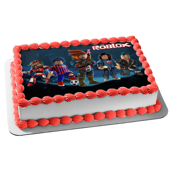 Roblox Pirate Punk Soccer Mecha XBox Edible Cake Topper Image ABPID57733