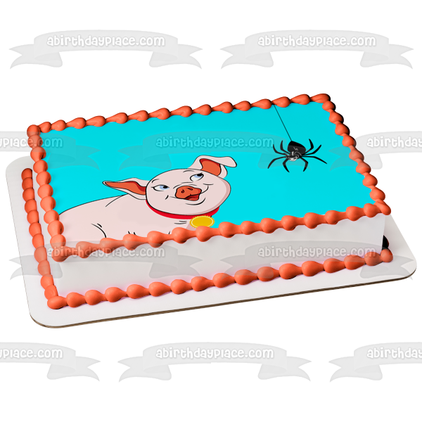 Charlotte's Web Wilbur Web Message Edible Cake Topper Image ABPID57727