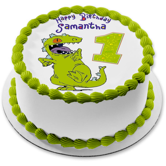 Rugrats Dancing Reptar Edible Cake Topper Image ABPID57734