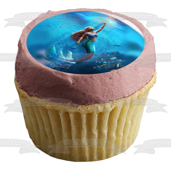 The Little Mermaid Ariel Seascape Edible Cake Topper Image ABPID57735