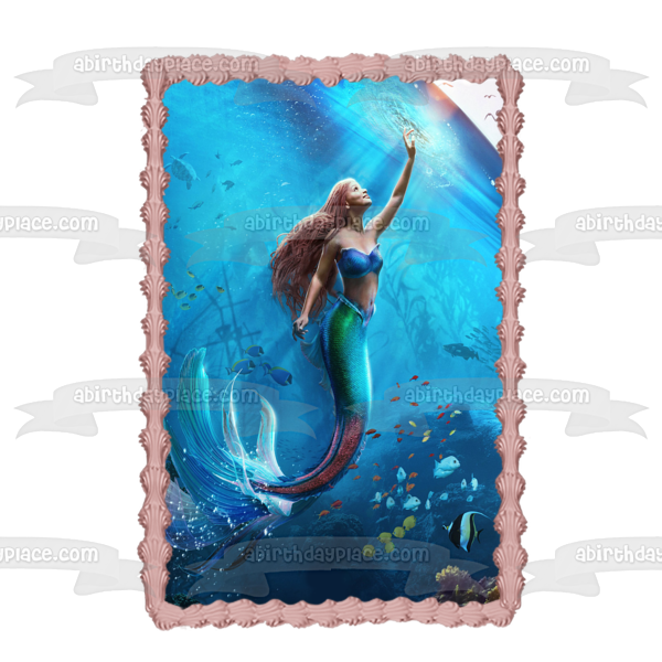 The Little Mermaid Ariel Seascape Edible Cake Topper Image ABPID57735