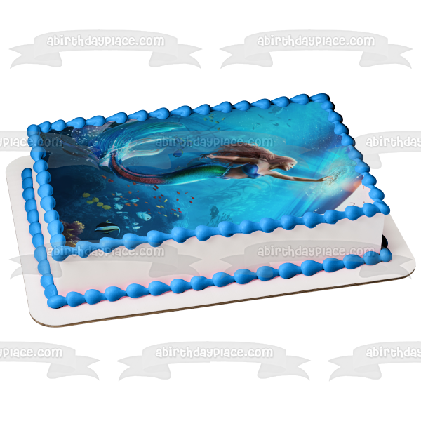 The Little Mermaid Ariel Seascape Edible Cake Topper Image ABPID57735