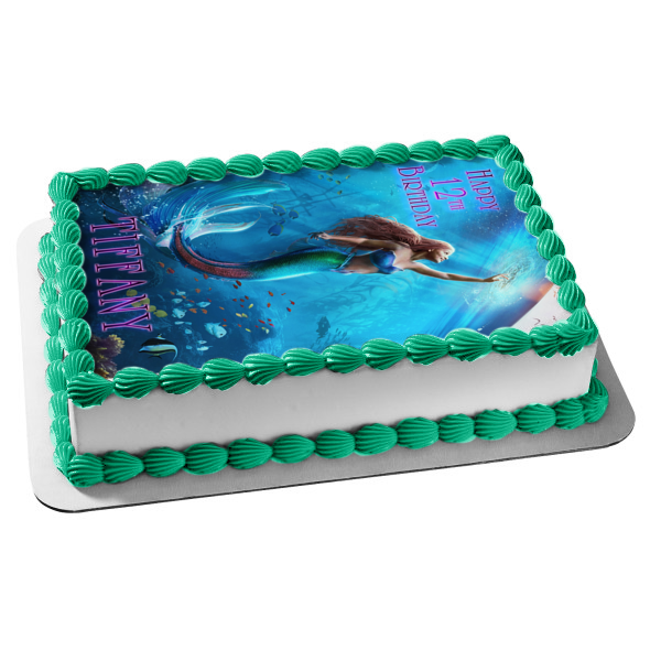 The Little Mermaid Ariel Seascape Edible Cake Topper Image ABPID57735