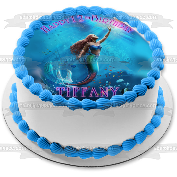 The Little Mermaid Ariel Seascape Edible Cake Topper Image ABPID57735