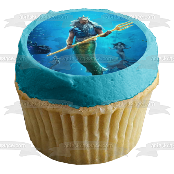 The Little Mermaid King Triton Poster Edible Cake Topper Image ABPID57736