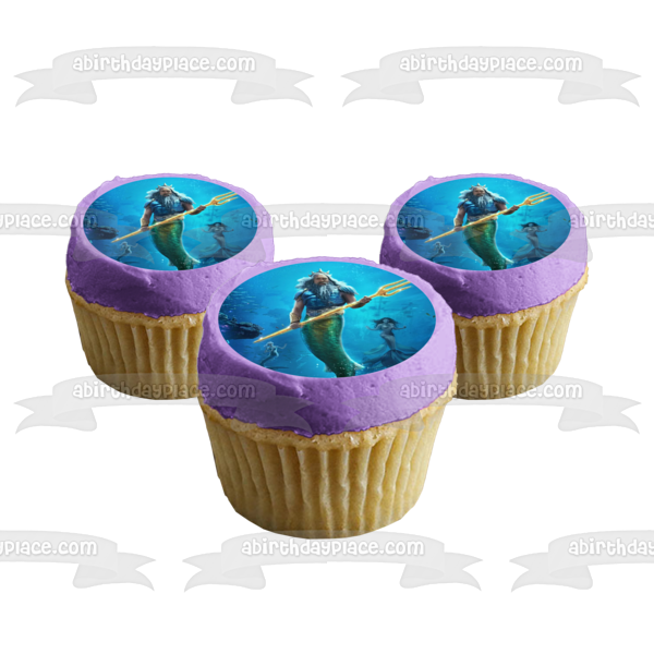 The Little Mermaid King Triton Poster Edible Cake Topper Image ABPID57736