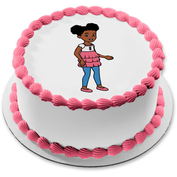 Gracie's Corner Gracie Casual Customizeable Age Birthday Edible Cake Topper Image ABPID57730