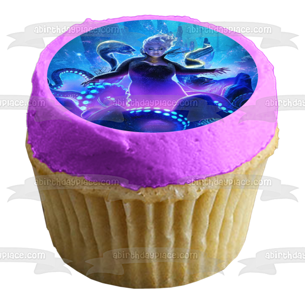Póster de La Sirenita Ursula Sea Witch, decoración comestible para tarta, imagen ABPID57740 