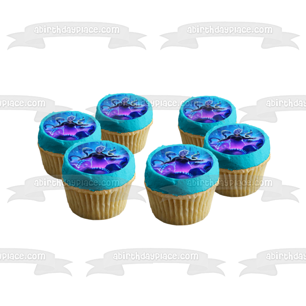 Póster de La Sirenita Ursula Sea Witch, decoración comestible para tarta, imagen ABPID57740 