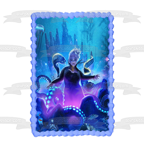 The Little Mermaid Ursula Sea Witch Poster Edible Cake Topper Image ABPID57740