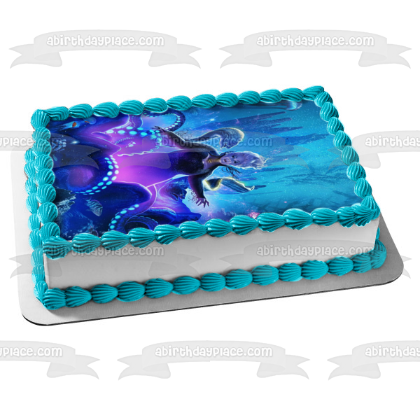 Póster de La Sirenita Ursula Sea Witch, decoración comestible para tarta, imagen ABPID57740 