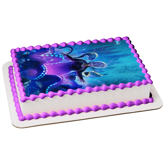 Póster de La Sirenita Ursula Sea Witch, decoración comestible para tarta, imagen ABPID57740 