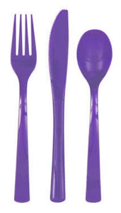 Neon Purple Assorted Cutlery