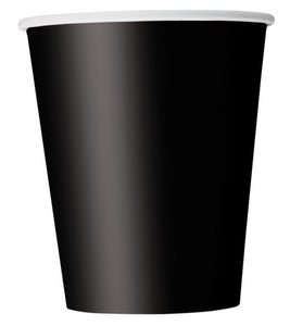 Midnight Black 9oz Cups, 8ct